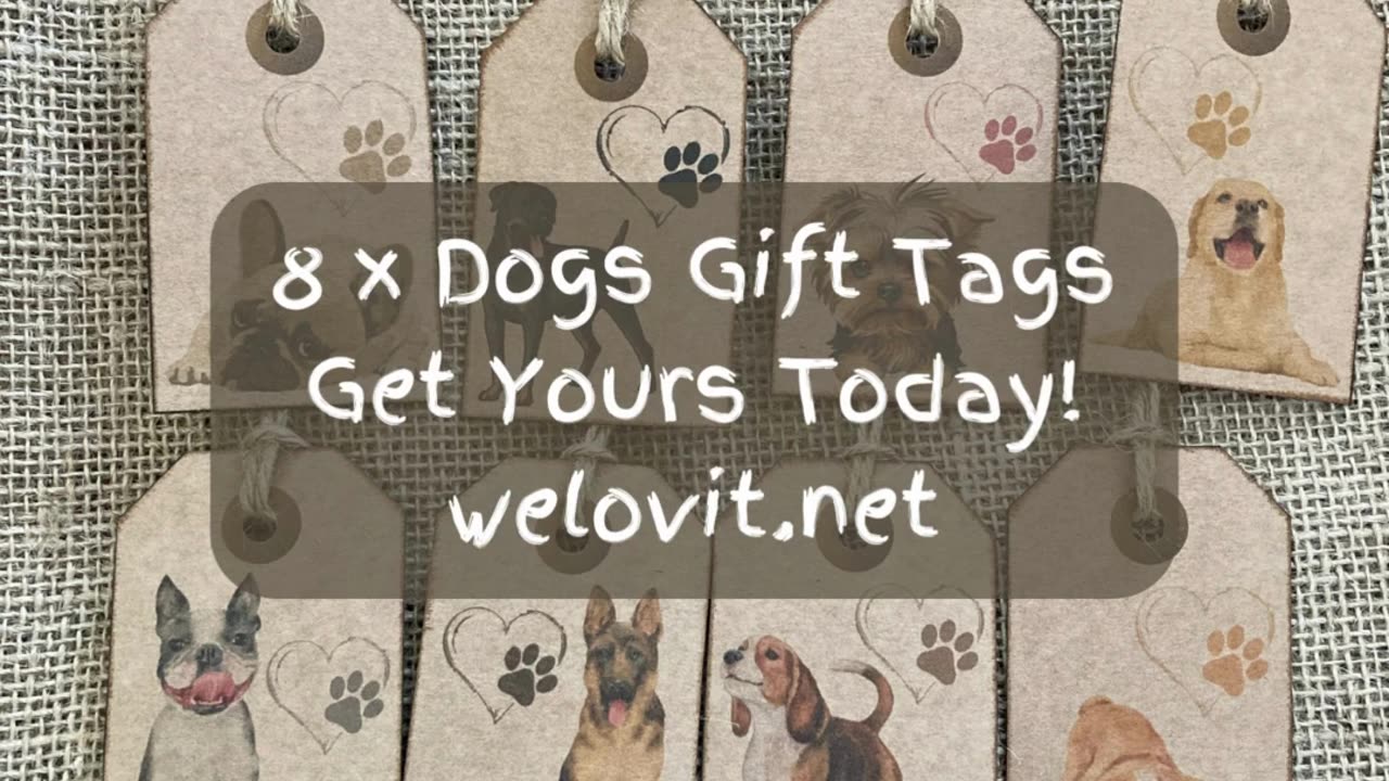 8 x Dogs Gift Tags - Get Yours Today ❤️