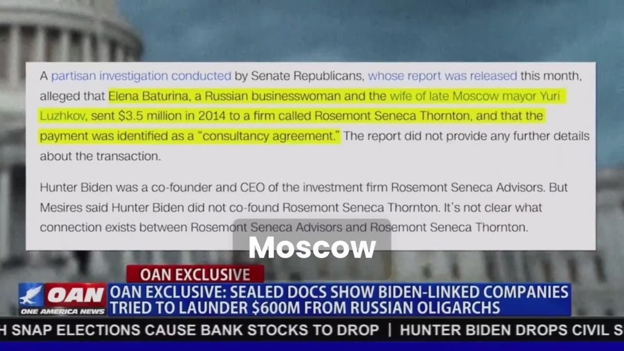 $600M in Russian Oligarch money laundered by Biden-linked companies!