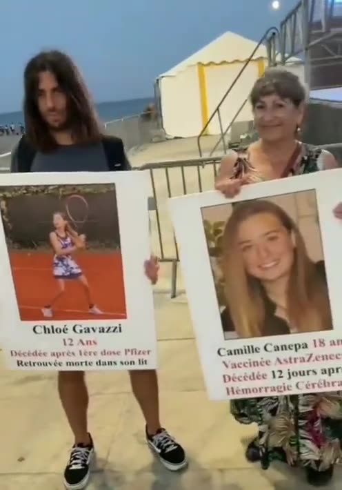 The French protesting about Covid jabs killing their families