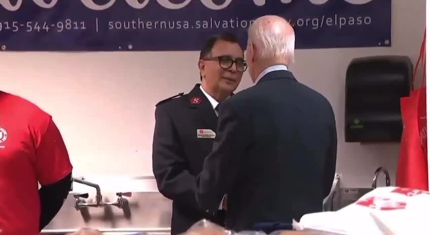 Biden tells Salvation Army worker he spent some time with the Secret Service