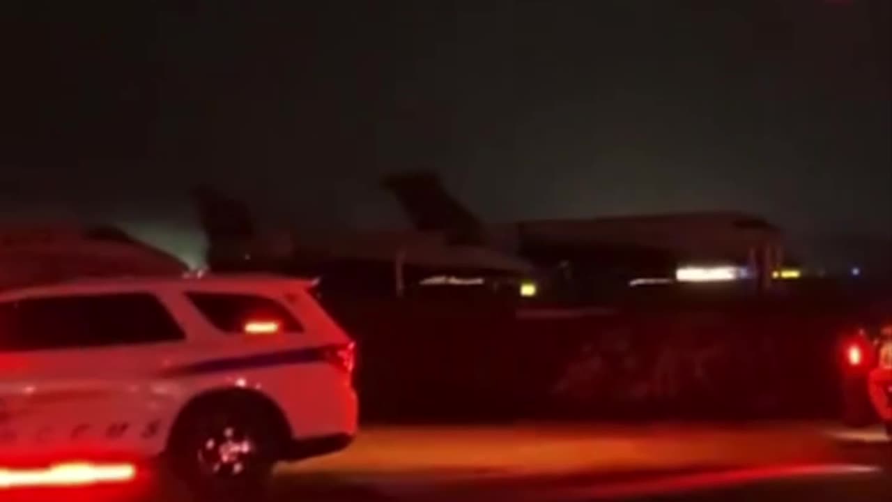 FedEx plane skids off the end of the runway Tennessee airport.