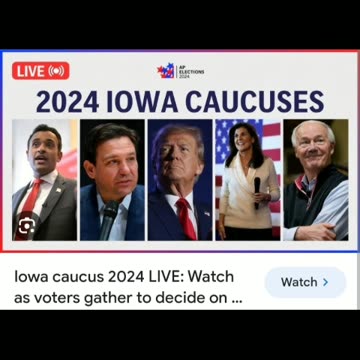 lowa caucus presdencial race congrats donald trump 👍01/15/24
