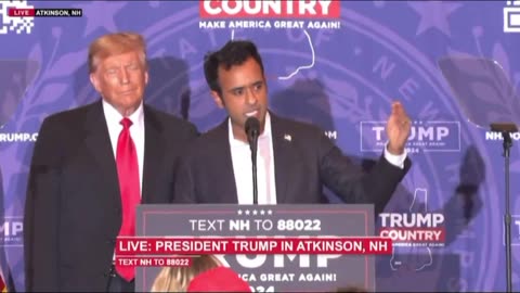 Vivek Rallies for Trump in New Hampshire After Dropping Out of Race