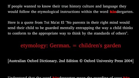 Yes the word kindergarten means to guard and protect your own children, not some other people.