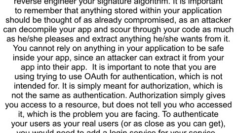 How can I prevent other iOSAndroid apps from using my RESTful API