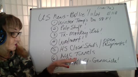 11124 11A (TX) TEMP'S DN 58 F! POLE SHIFT! TX-M LAB! WALMART BUY NOW-PAY LATER! NY! GENOCIDE! US117