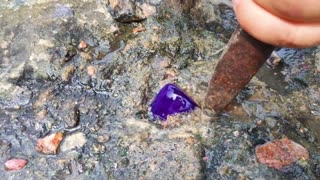 Gemstones, agates, crystals, gold mines. I found the perfect purple gem