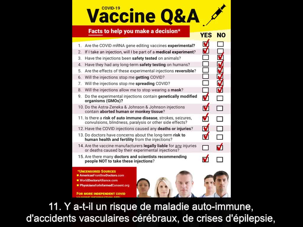 DissidentSignPosts : Questions-réponses sur le vaccin COVID-19 (VOST)