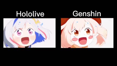 Hololive and Genshin Ice Cream Animation Comparison