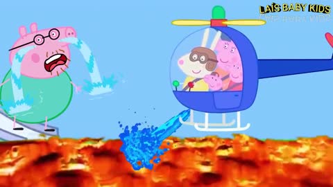 PEPPA Boo Boo Song (CHÃO É LAVA) PEPPA QUEIMOU NA LAVA!_ More Nursery Rhymes _Ground Is Volcano