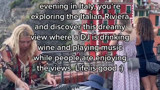 POV: It's a beautiful summer evening in Italy, you're