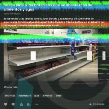 Se les pide a los británicos que se abastezcan de alimentos y agua