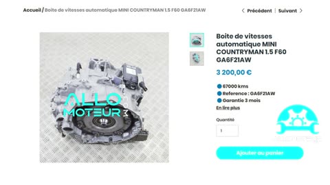 ALLOMOTEUR.COM - Boite de vitesses automatique MINI COUNTRYMAN 1.5 F60 GA6F21AW