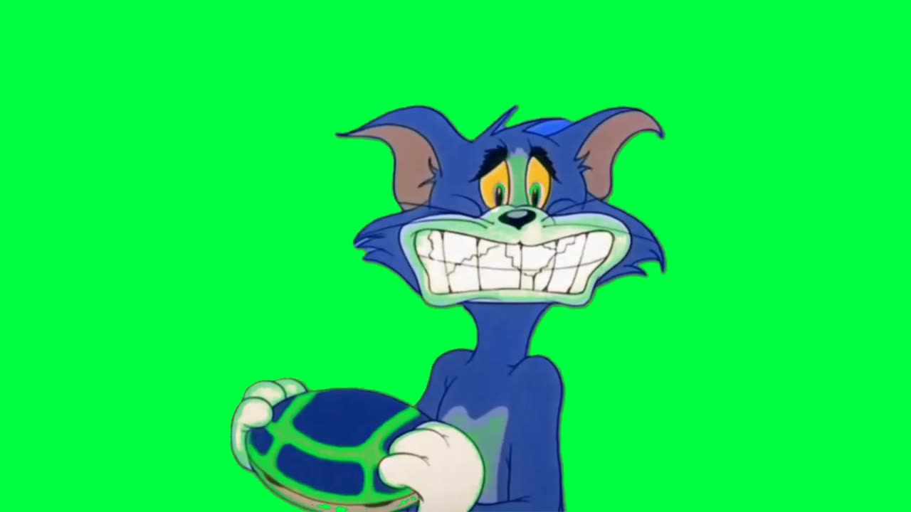 Tom And Jerry cartoon in Green screen