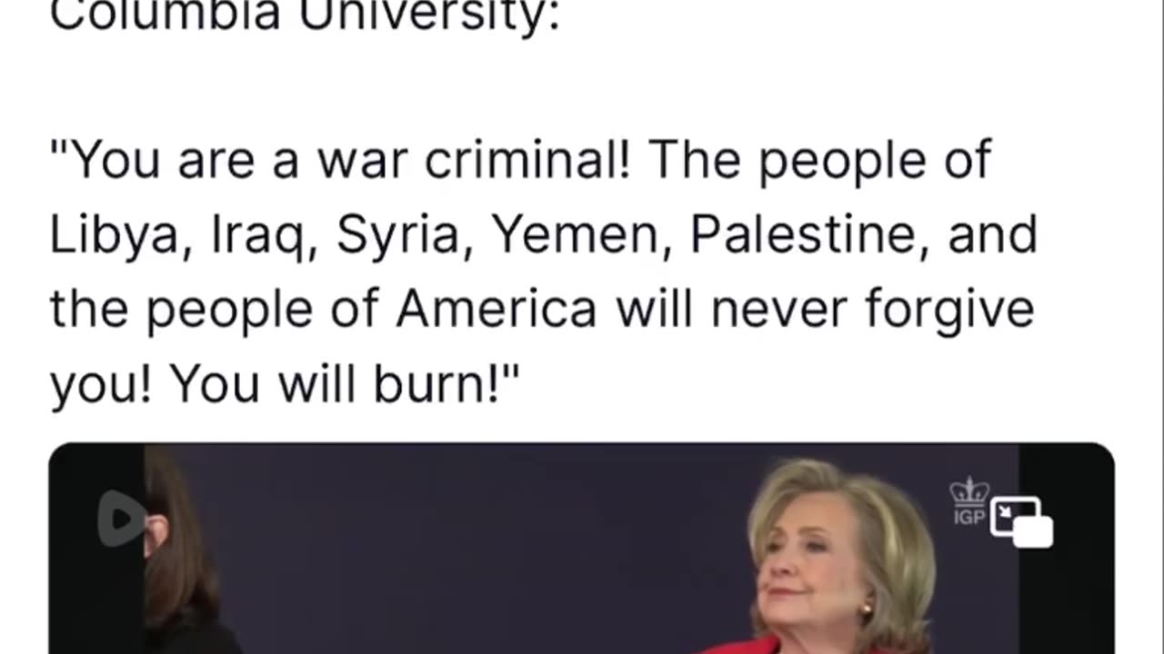 You will burn Hillary!!