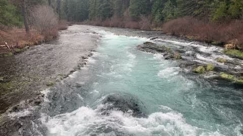 Approach to Wizard Falls Bridge – Metolius River – Central Oregon