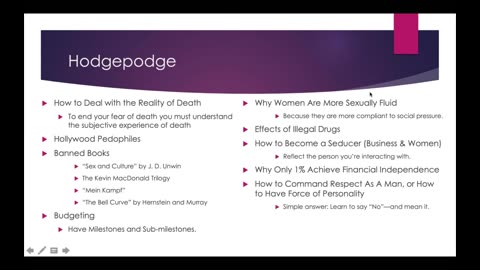 Weekly Webinar #23 - “Hodgepodge”