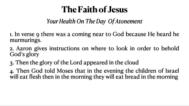 Your Health on the Day of Atonement