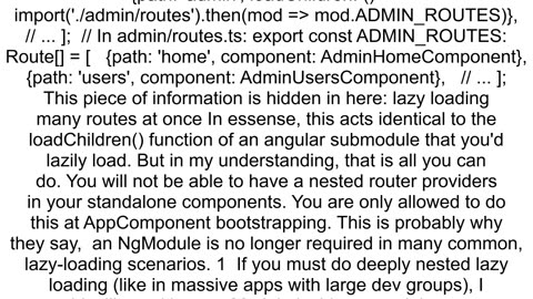 How to register nested routes on an Angular standalone component