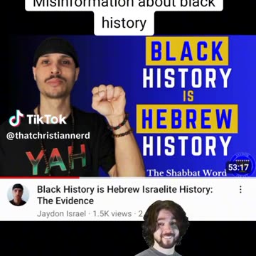 Black History IS NOT Hebrew History