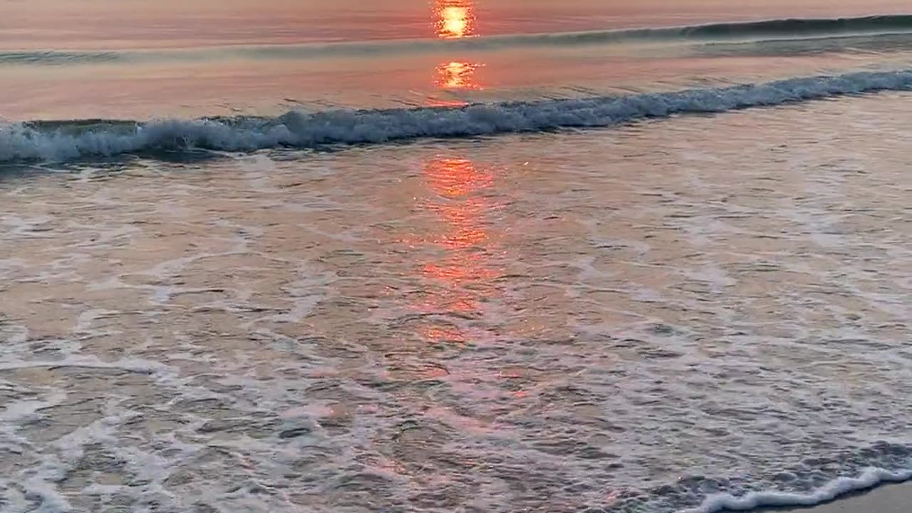 beautiful sunset on the beach just look at it