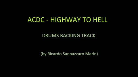 ACDC - HIGHWAY TO HELL - DRUMS BACKING TRACK