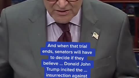 Senate Majority Leader Schumer talks impeachment: “There will be a trial