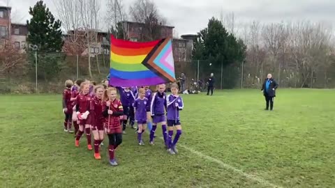 Gender affirming care being taught at a girls football match and the parents seem ok with it!