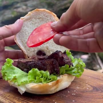 Cooking meat in nature bbq // Outdoor // recipe