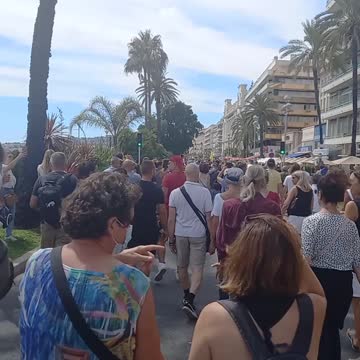 Nice, France: Protests Against Vaccine Passports, Mandatory Vaccines for Certain Workers