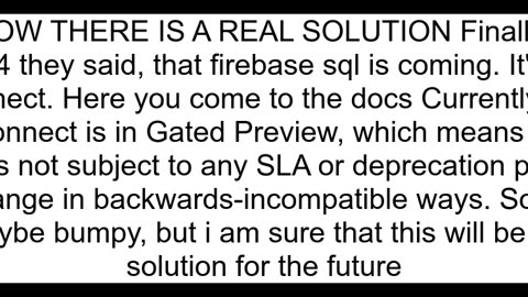 Firebase Database in SQL