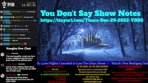 2022-12-29 13:00 EST - You Don't Say Gang :