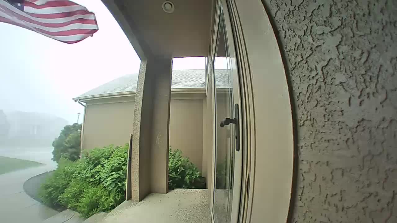 Microburst Shatters Glass Door