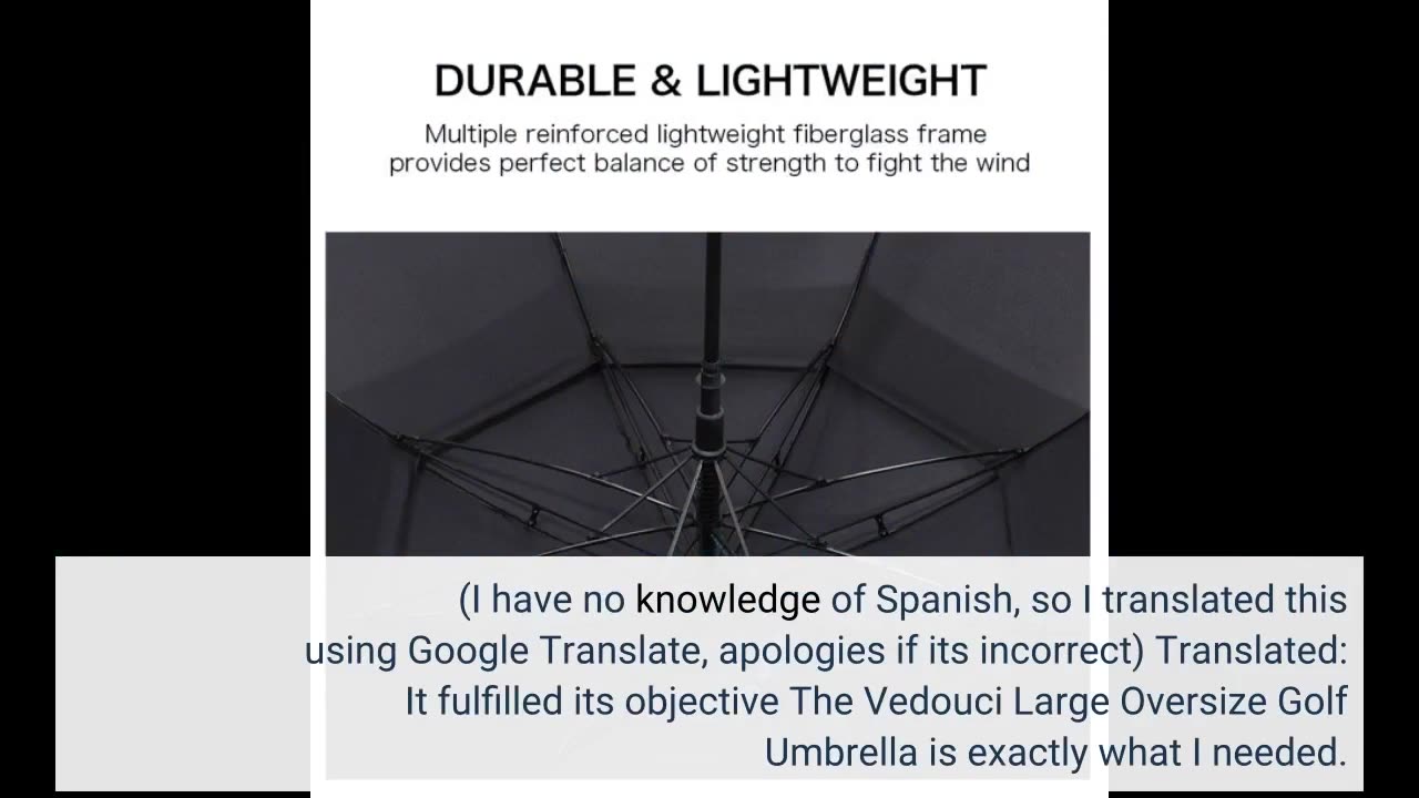 Read Remarks: Vedouci Large Oversize Golf Umbrella Double Canopy Vented Windproof Stick Umbrell...