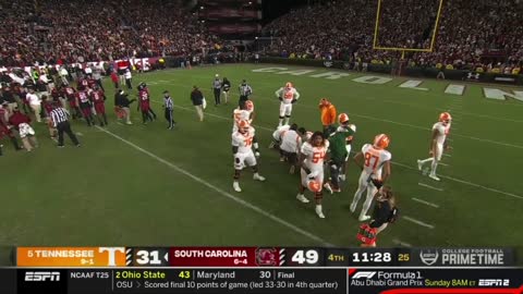 Hendon Hooker Suffers Injury vs South Carolina | 2022 College Football