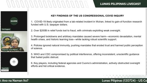 Key Findings of the US Congressional Covid Inquiry | Lunas Pilipinas - 120724