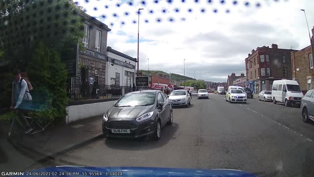 *Graphic Language* Hit and run in front of a Scotland Police Vehicle