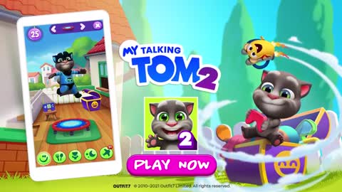 SUPER Trampoline 🦸‍♂️💨 My Talking Tom 2 (NEW Cartoon Trailer)