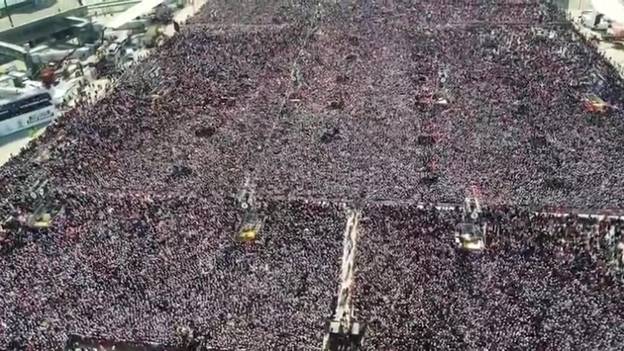 At least 1.7 million people attended Erdogan's grandiose speech in Istanbul