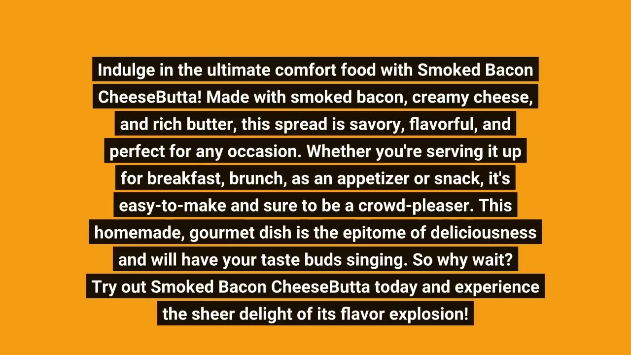 Smoked Bacon CheeseButta – CheeseButta - Gourmet Products