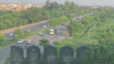 Road view from mountain