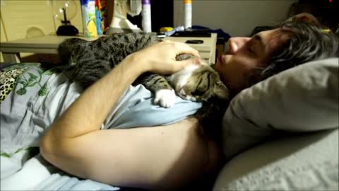 A Men and His Cat (Cute)