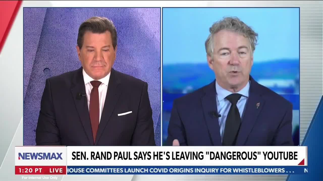 Rand Paul calling out the Leftist censorship of big tech to support the democrat party