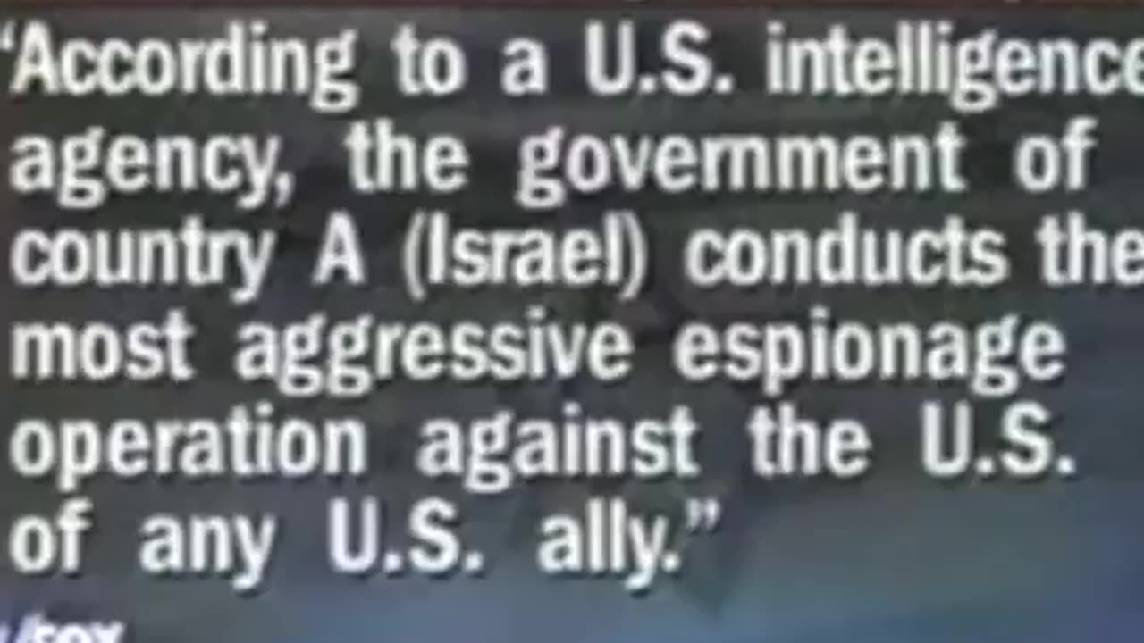 Isrseli Espionage on U.S. Ally