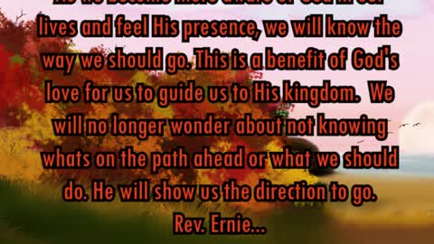 Daily Message from Rev. Ernie, October 27 2022