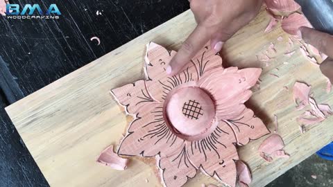 simple flower carving tutorial