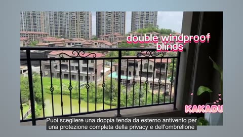 Professional double windproof outdoor blinds manufacturers