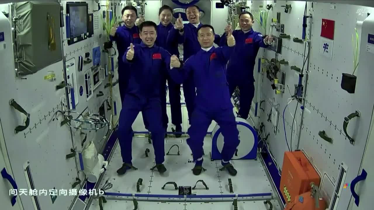 China Places Six Astronauts In Orbit On Its Space Station For First Time