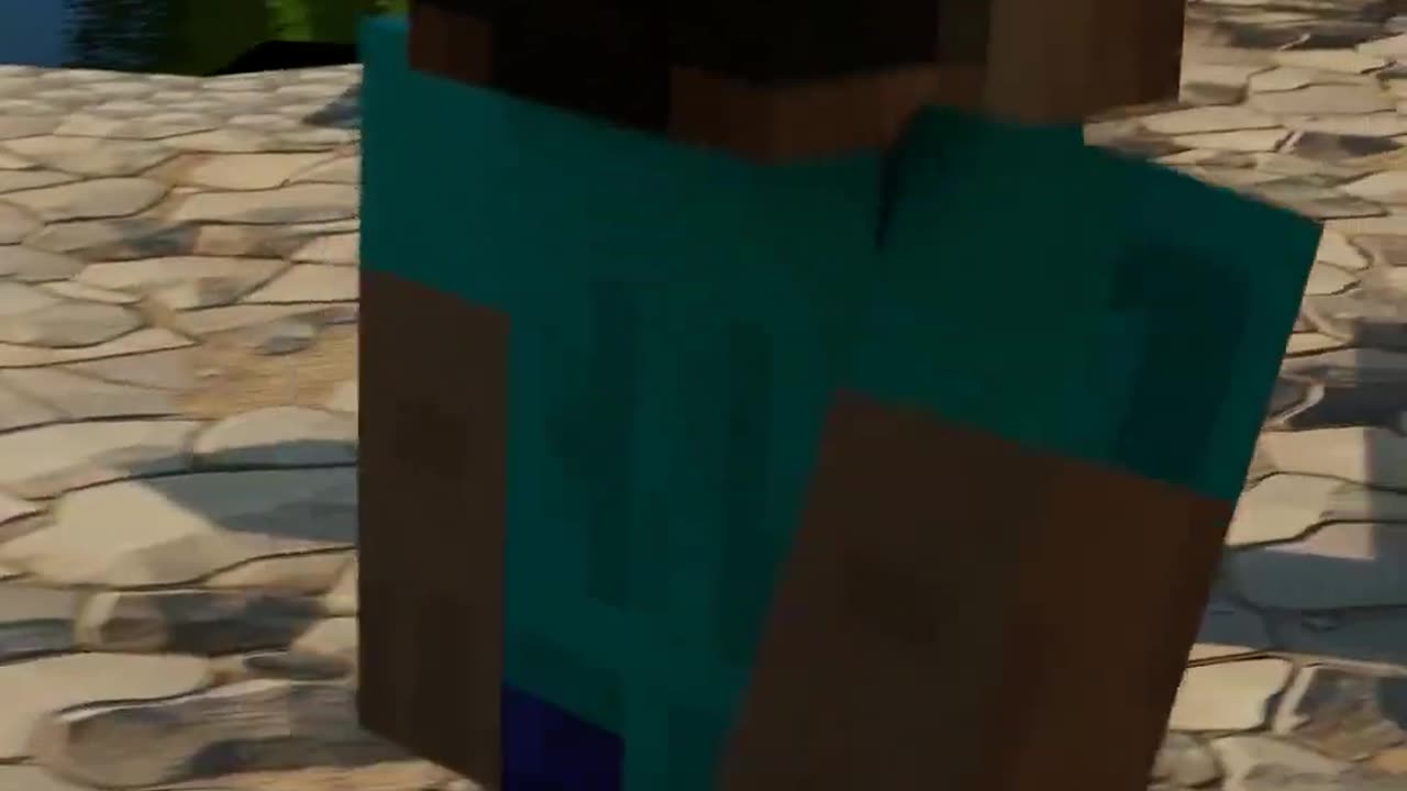 MINECRAFT STEVE ORDERED PIZZA FROM VILLAGER