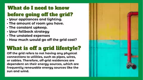 How to Live Off Grid FAQ